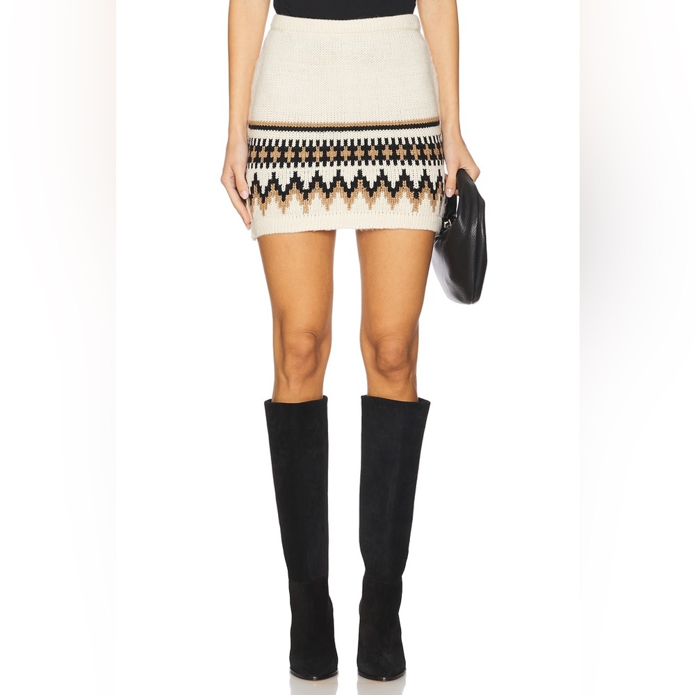 SEROYA Sierra Mini Skirt in Eggshell